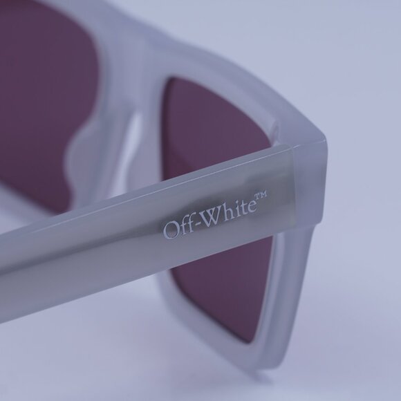 Off-White OERI109 LAWTON 0928 Sunglasses Grey Square Frame, Burgundy Lenses main image 8